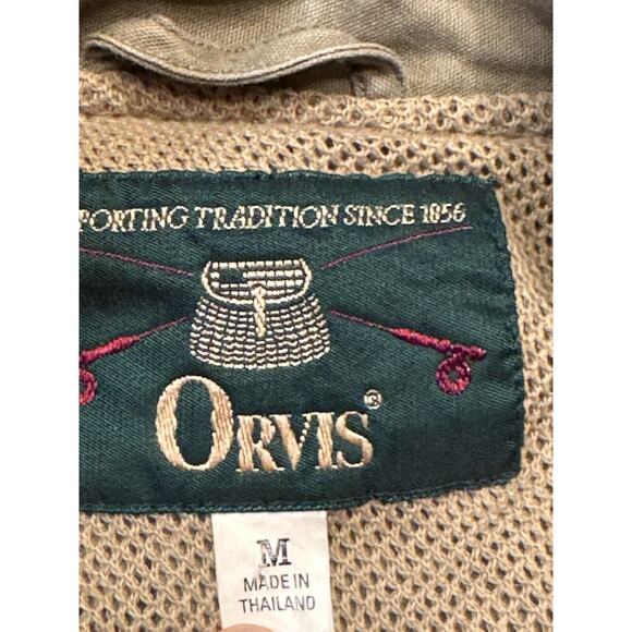 Medium Orvis Safari Photographers Travel Vest Multi Pocket Canvas Mesh Back - Picture 7 of 13